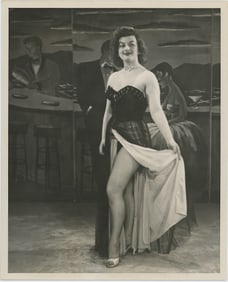 Vintage Pin Up Female Nude Photo 10" x 8" THEATRE DANCER