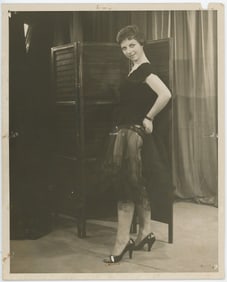 Vintage Pin Up Female Nude Photo 10" x 8" THEATRE DANCER