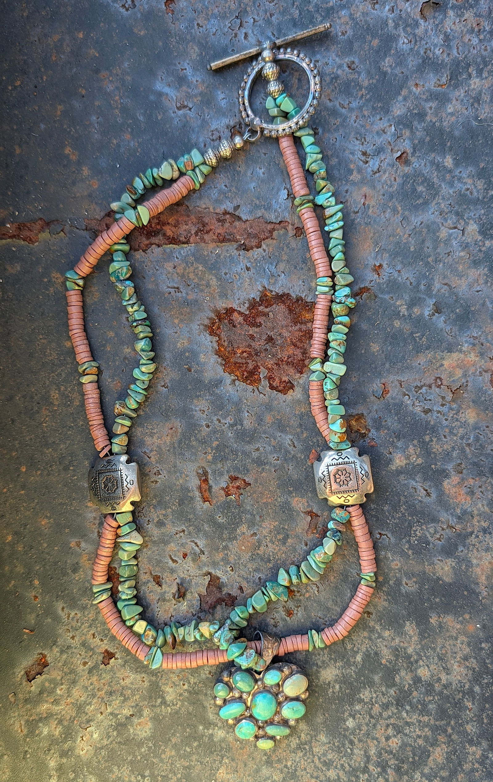 Vintage Authentic NAKAI NAVAJO Sterling Silver Necklace (1 of 5)