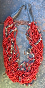 Vintage American Multi Strand Necklace Natural Multi-Stones