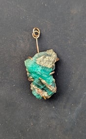 Genuine Emerald Natural Crystal Cluster Pendant 65.41ct