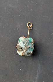 Genuine Colombian Emerald Natural Crystal Cluster Pendant 45.51ct