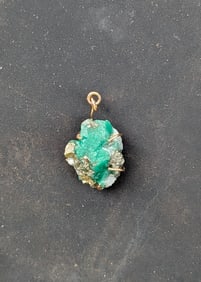 Genuine Colombian Emerald Natural Crystal Cluster Pendant 51.06ct