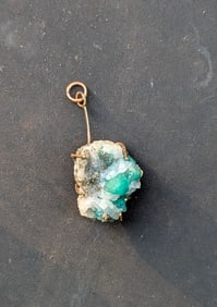 Genuine Colombian Emerald Natural Crystal Cluster Pendant 54.54ct