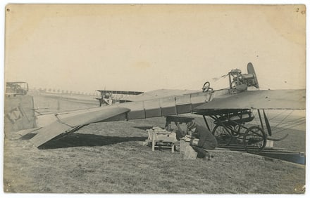 Antique Real Photo PC Early Aviation Pioneer Bleriot XI Monoplane