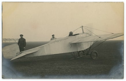 Antique Real Photo PC a Morane-Saulnier Type G Monoplane