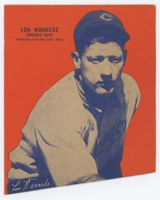 Vintage 1936 Wheaties Baseball Cutout Card LON WARNEKE