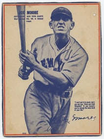 Vintage 1937 Wheaties Baseball Cutout Card JOE MOORE - NY GIANTS