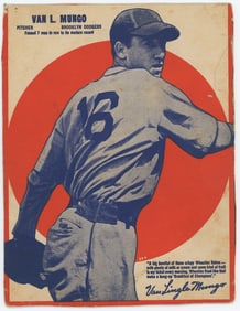 Vintage 1937 Wheaties Baseball Cutout Card VAN LINGLE MUNGO