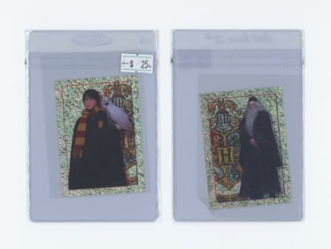 Two 2001 Panini HARRY POTTER & PHILOSOPHER'S STONE Stickers