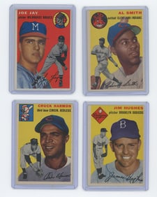 Four 1954 Ungraded Topps Baseball Cards From Collector OPP!