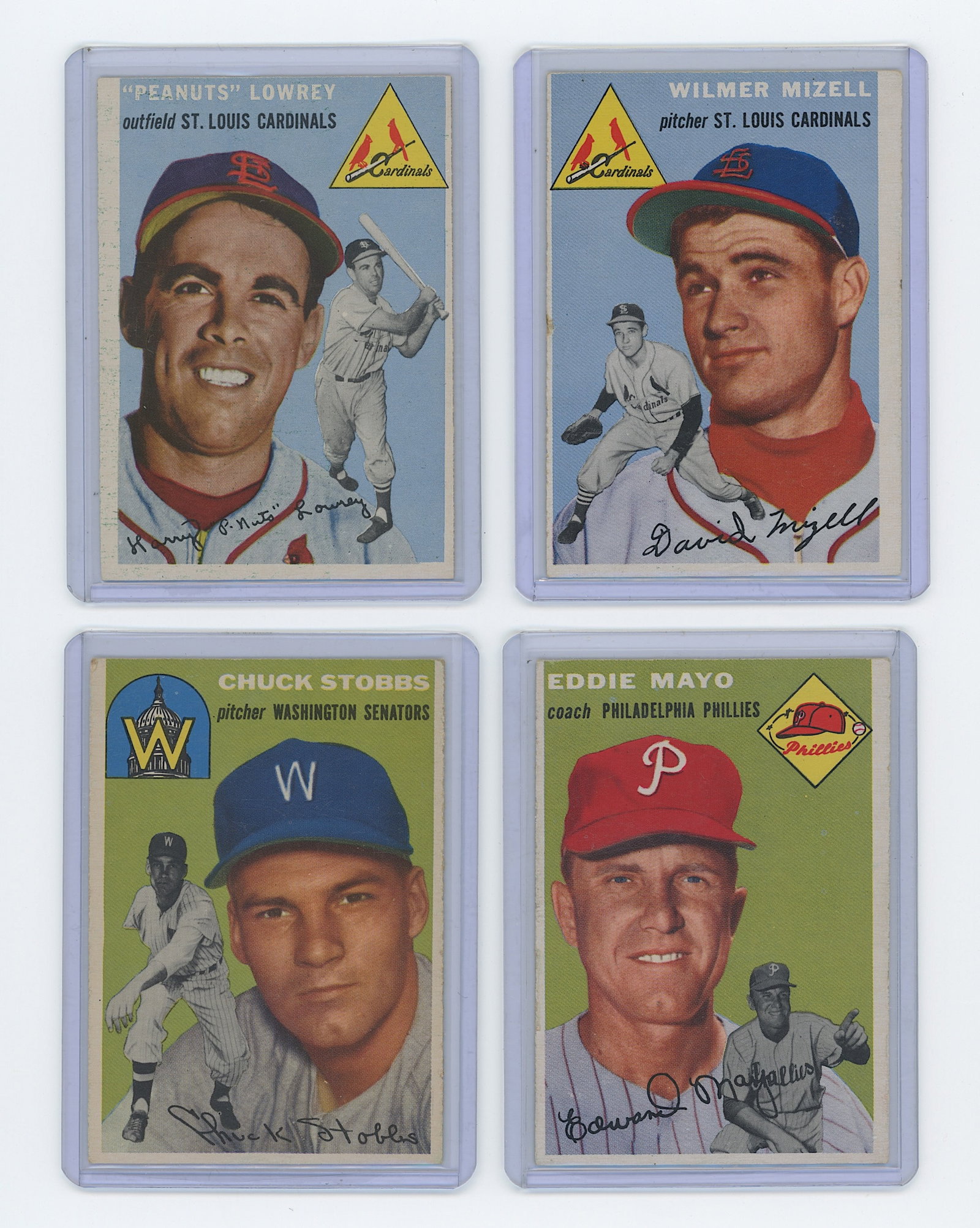 Four 1954 Ungraded Topps Baseball Cards From Collector OPP!: This lot is coming from the estate of a collector in Palm Beach, FL. We have included quality images to show it's actual condition. This lot is located in Boca Raton, Fl and its shipment will be made 