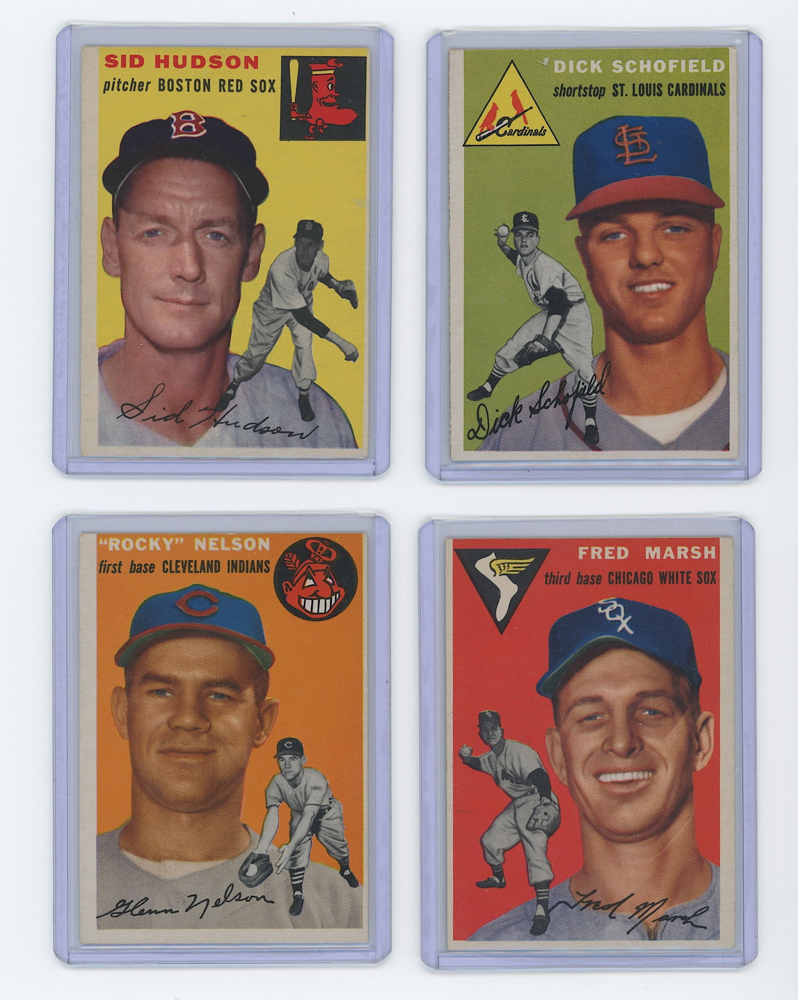Four 1954 Ungraded Topps Baseball Cards From Collector OPP!: This lot is coming from the estate of a collector in Palm Beach, FL. We have included quality images to show it's actual condition. This lot is located in Boca Raton, Fl and its shipment will be made 