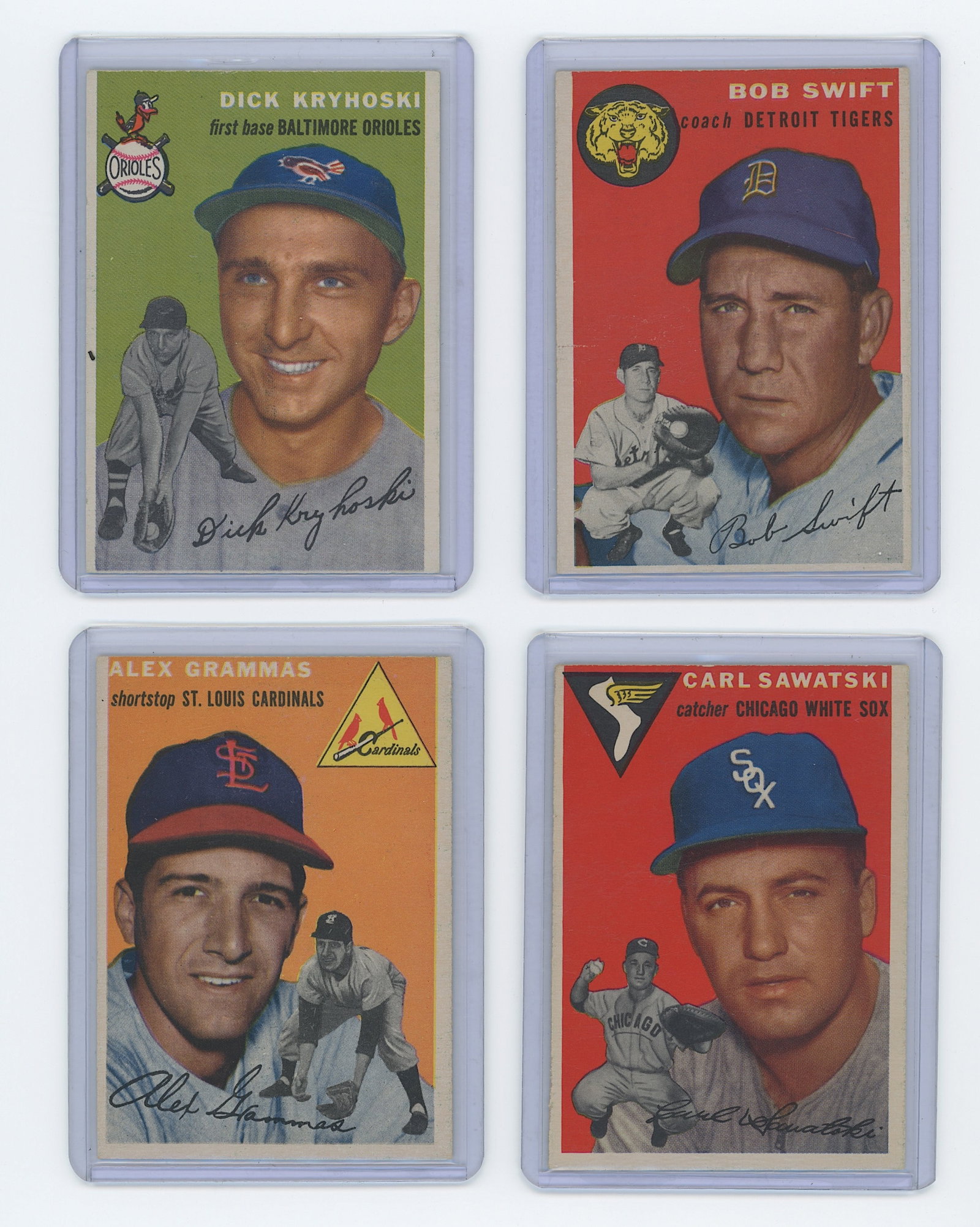 Four 1954 Ungraded Topps Baseball Cards From Collector OPP!: This lot is coming from the estate of a collector in Palm Beach, FL. We have included quality images to show it's actual condition. This lot is located in Boca Raton, Fl and its shipment will be made 