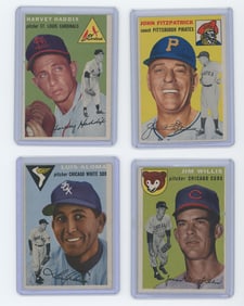 Four 1954 Ungraded Topps Baseball Cards From Collector OPP!