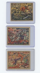 Vintage Set 3 Trading Cards 1938 Gum, Inc. Horrors Of War OPP!