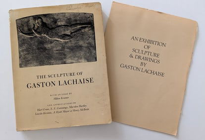 Exhib. Catalog "The Sculpture of Gaston Lachaise" & Essay by Hilton Kramer