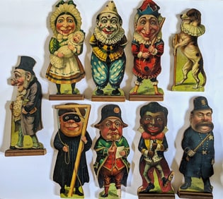 Vintage "Punch & Judy" Themed Nine Pins McLoughlin Brothers, 1902