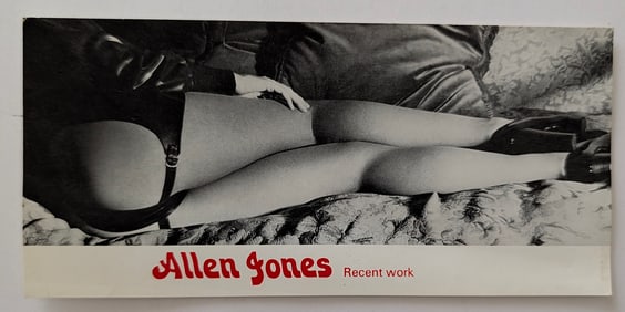 Vintage Promotional Card Exhibition British Pop Artist ALLEN JONES