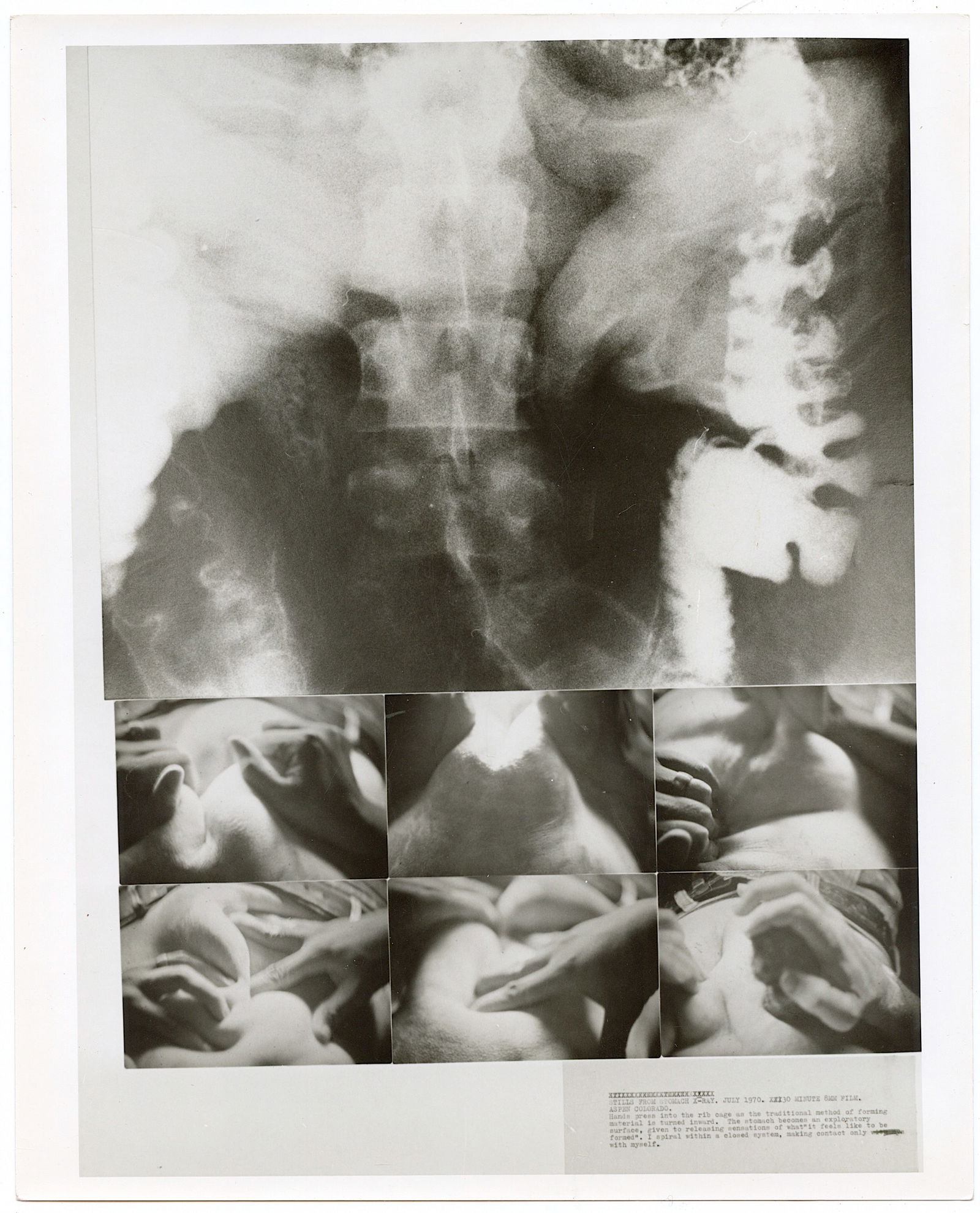 1970 Art Photo DENNIS OPPENHEIM Still From Stomach: The provenance of this lot is from the estate / Archives of Mr. Ira Licht. Please see all the included images to read all related information and review it's actual condition. This lot is located in B