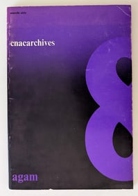 The image shows the cover of the exhibition catalogue "Cnacarchives 8: Agam", 1972