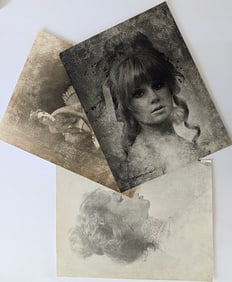 Vintage Set 3 Art Litho Prints One Signed 13" x 10" Each