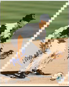 Vintage Photo BASEBALL PLAYER MIKE LOWELL Authographed