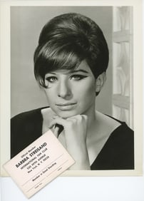 Vintage Photo BARBRA STREISAND with Card Member