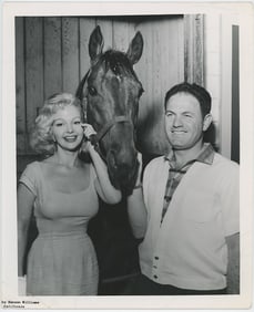 Vintage Stamped Photo GRETA THYSSEN and Tom Dante (Trainer)