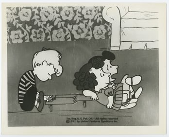 Movie Photo Schroeder and Lucy Van Pelt from the Comic Strip Peanuts.