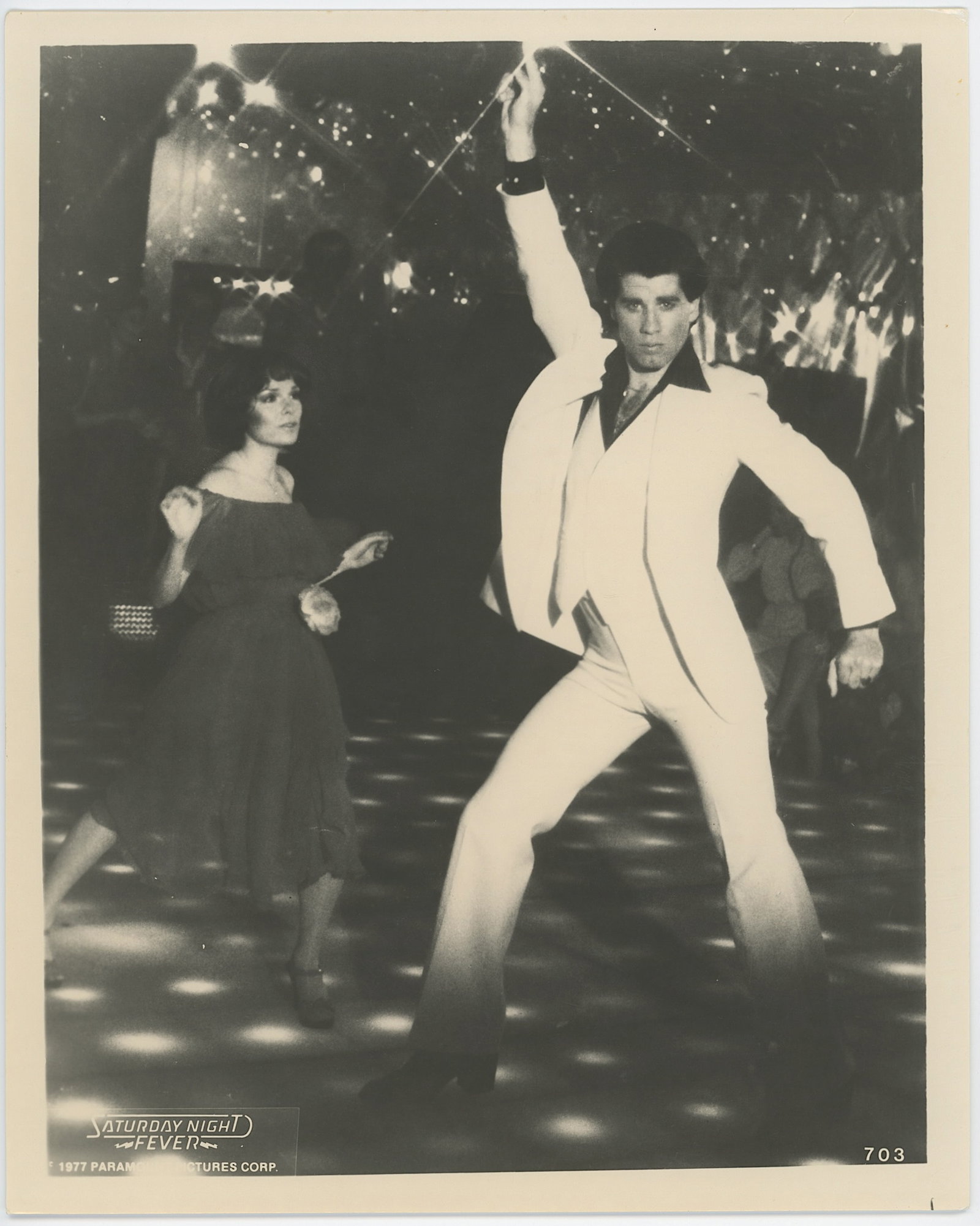 Vintage Movie Photo Movie John Travolta in Saturday Night: The provenance of this lot is from the a private collector in RI. We have included quality images to show it's actual condition. The dimensions are Approx. 10" x 8". This lot is located in Boca Raton,