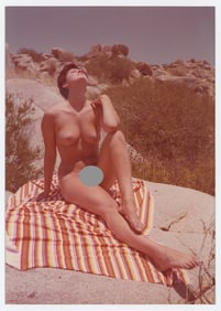 Vintage 1970s / 80s American Naturalism Nudism Female Model 4.5" x 3.5"