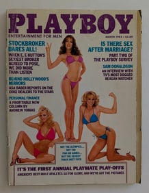 Playboy March 1983 magazine, VF, w/ centerfold, Alana Soares