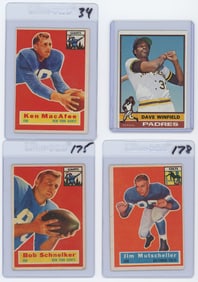 Vintage Set of Four 1950s/1970s Topps Collectible Baseball Cards