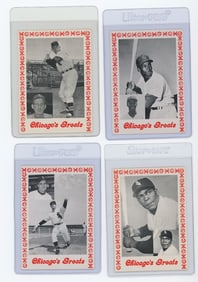 Vintage Set of Four 1976 Chicago's Great Baseball Cards