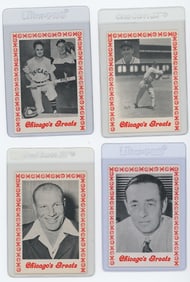 Vintage Set of Four 1976 Chicago's Great Baseball Cards