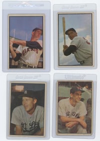 Vintage Set of Four 1957 Topps Collectible Baseball Cards
