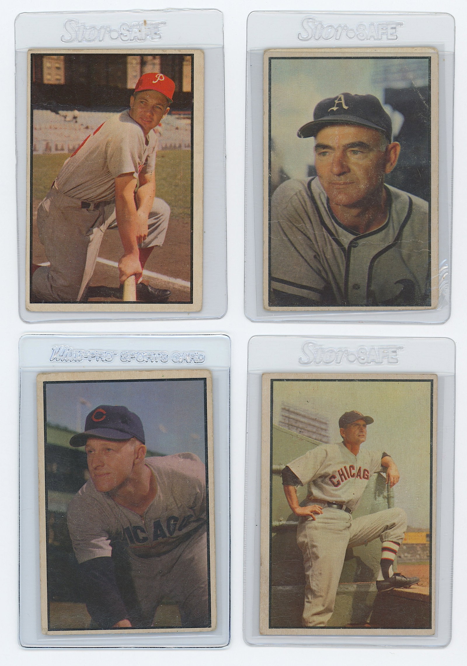 Vintage Set of Four 1953 Bowman Collectible Baseball Cards: The provenance is from the estate of a deceased collector in South Florida. We have included quality images to show it's actual condition. This lot is located in Boca Raton, Fl and its shipment will b