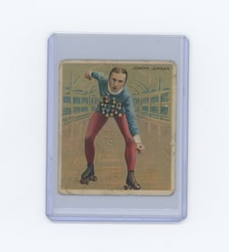 1910 Mecca tobacco trading card Joseph Jordan roller-skater