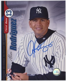 Autographed Photo ALEX RODRIGUEZ NY Yankees 10" x 8"