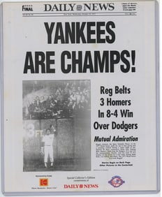 Vintage NY Yankees Ephemera World Champs! 10" x 8"