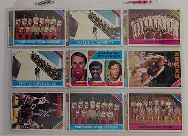 Vintage Set 1975 Topps Basketball Cards Collection