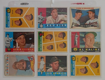 Vintage Set 1960 Topps Baseball Cards Collection