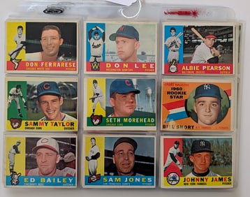 Vintage Set 1960 Topps Baseball Cards Collection