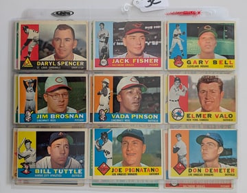 Vintage Set 1960 Topps Baseball Cards Collection