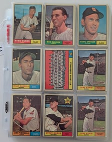 Vintage Set 1961 Topps Collectible Baseball Cards Collection