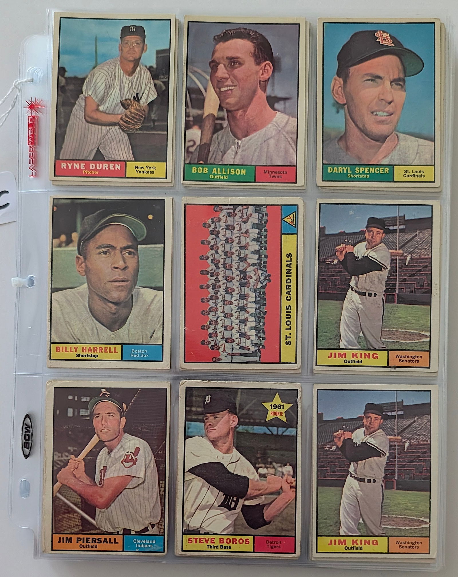 Vintage Set 1961 Topps Collectible Baseball Cards Collection (1 of 20)