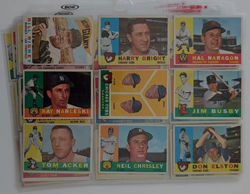 Vintage Set 1960 Topps Baseball Cards Collection