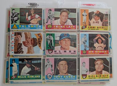 Vintage Set 1960 Topps Baseball Cards Collection