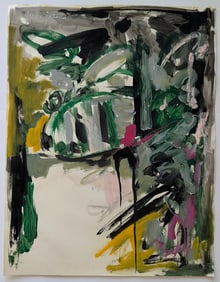 JULIO GIRONA (Cuban 1914-2002) Abstract Expressionism Oil on Paper